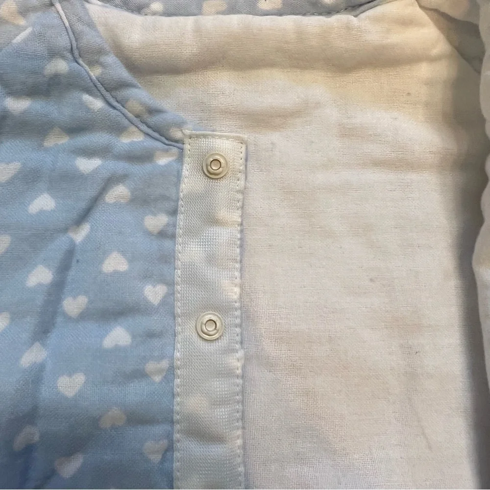 Kids Heart Shape White Blue Padded Matching Set Jacket/Pants Size 18-24 Months